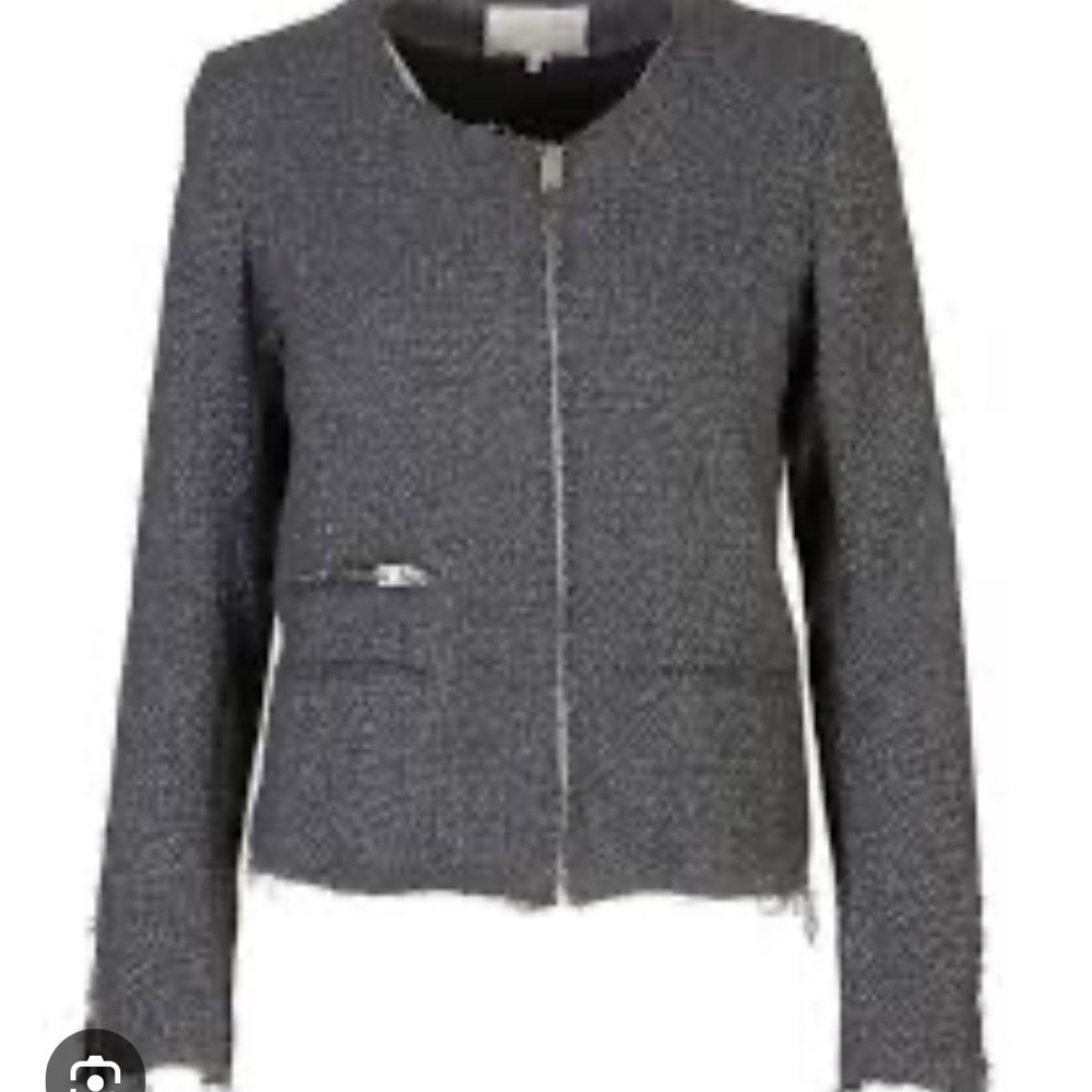 leo Julienne Gray Raw hem Jacket